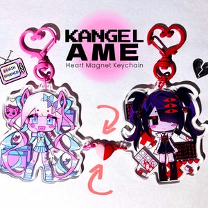 OMGKawaiiAngel + Ame Heart Magnet Keychain | Needy Streamer Overload
