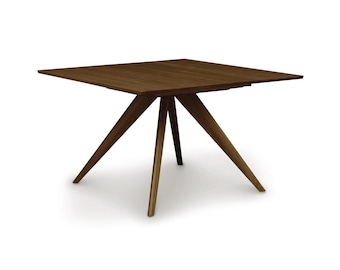 Tuscania Solid Walnut Square Dining Table | Sculptural Modern Table