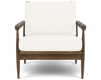 Savona Solid Walnut Accent Chair | Modern Lounge Chair