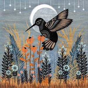 De Avondster - 16 x 16 inch kunstprint op gesneden papier