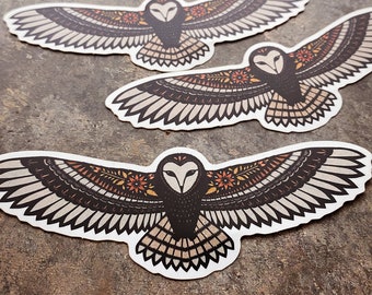 Barn Owl Matte Vinyl Sticker