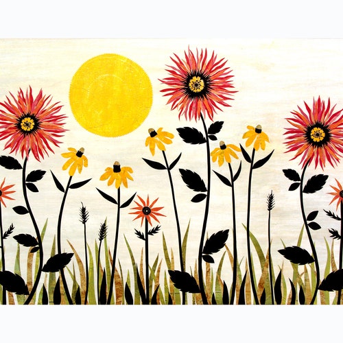 Meadowsweet 16 X 20 Inch Cut Paper Art Print Etsy