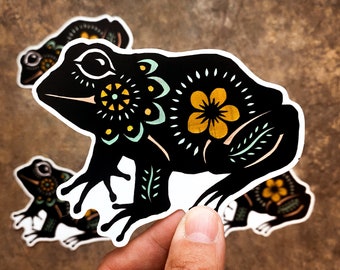 Frog Matte Vinyl Sticker