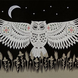 Landing - 11 x 14 inch Cut Paper Art Print