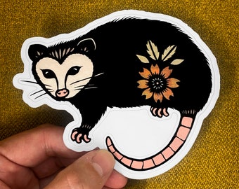 Goodnight Possum Glossy Vinyl Sticker