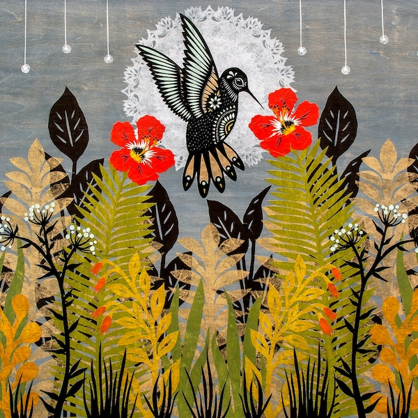 Hear The Starry Music -  16 x 20 inch Cut Paper Art Print