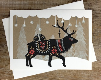 Winter's Visit - Greeting Card