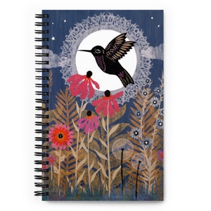 A Night Alight With Stars Spiral Dot Grid Notebook