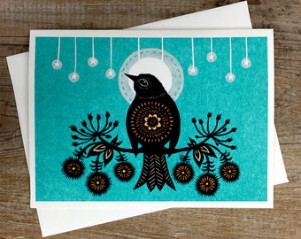 Night Bird - Greeting Card