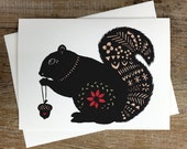 Ardilla - Tarjeta de felicitación