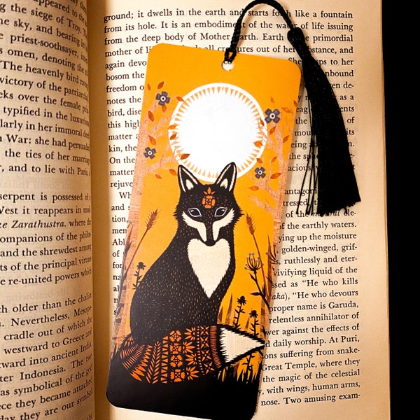 Bookmark featuring fox collage A Timeless State