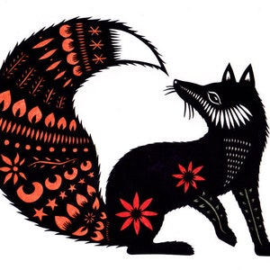 Fox Tale - Cut Paper Art Print