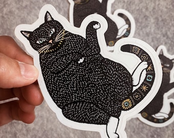 Lazy Cat Matte Vinyl Sticker