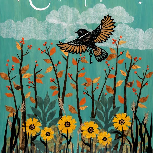 Autumn Nights Beckon - 16 x 20 inch Cut Paper Art Print