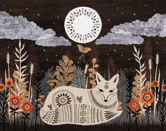 Travel Light - 16 x 20 inch Cut Paper Art Print