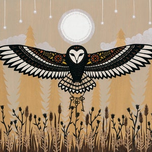 Holding The Sky - 16 x 20 inch Cut Paper Art Print