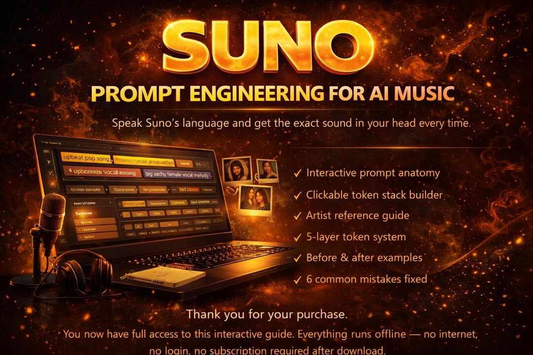 Suno Prompt Engineering Guide 04 - Etsy