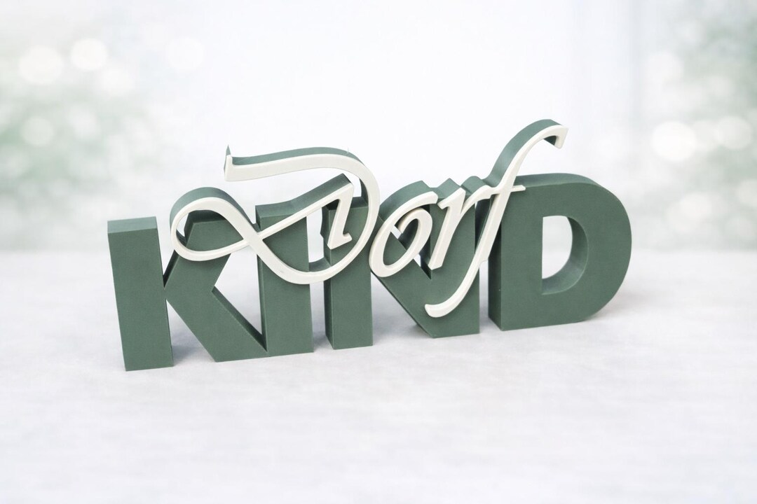 Problem Child Lettering Village Child Decorative Lettering | 3D Printed | Fun Decoration ...