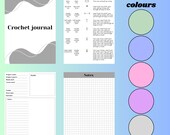 Crochet Project Planner: Multicolour Digital Journal (PDF Download)