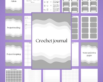 Crochet Project Tracker: Minimalist Digital Planner (PDF Download)