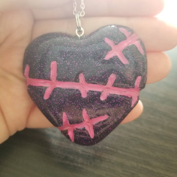 Monster Heart - Monster - Monster Love - Heart With Stitches