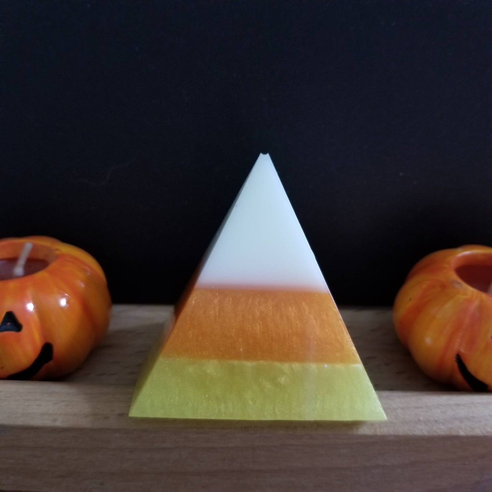 Candy Corn Pyramid Candy Corn Halloween Pyramid Pyramid Resin Pyramid