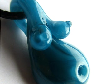 Glass Birth Bead Belly Pendant Pregnancy Necklace Blessingway Mother Jewelry Babyshower Gift Handblown in Custom Colors