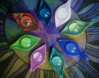 Glass Birth Bead Crowning Necklace Pendant Mother Jewelry Charm Blessingway Midwife Doula Gift Handblown in Custom Colors