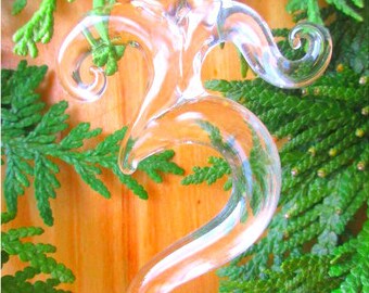 Ohm Ornament Handblown Glass Om Necklace Yoga Meditation Namaste Symbol Decoration Sun Catcher Gift