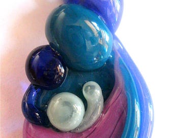 Glass Ornament Babywearing Family of 4 Holiday Decoration Mother Father Baby Brother Sister Siblings Handblown in Custom Colors