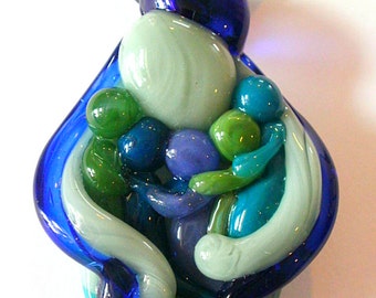 Glass Pendant Family of 7 Necklace Mother Father Brother Sister Baby Siblings Jewelry Handblown in Custom Colors