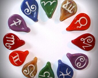 Zodiac Glass Pendants Astrology Jewelry Necklace Aries Taurus Gemini Cancer Leo Virgo Libra Scorpio Sagittarius Capricorn Aquarius Pisces
