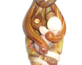Breastfeeding Glass Pendant Necklace Nursing Mother Baby Pendant Charm in Custom Colors