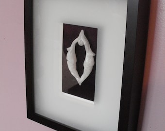 Threshold: Vulva Shadowbox Sculpture