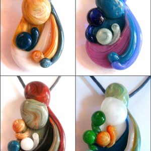Glass Ornament Babywearing Family of 4 Holiday Decoration Mother Father Baby Brother Sister Siblings Handblown in Custom Colors image 3