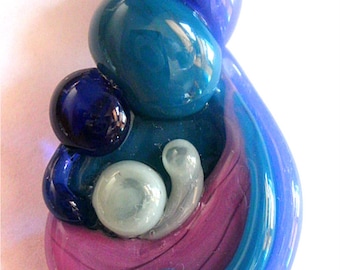 Glass Pendant Babywearing Family of 4 with Mother Father Brother Sister Sibling Attachment Parenting Jewelry