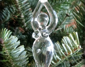 Hand Blown Glass Goddess Suncatcher Ornament