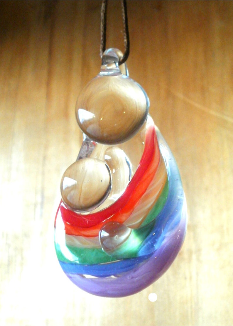 Rainbow Babywearing Glass Ornament Pendant Attachment Etsy