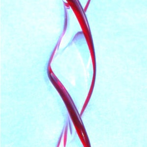 Handblown Glass Color Twirl Winter Spiral Twist Holiday Ornaments Suncatcher Tree Decorations Red