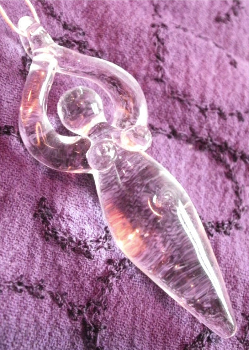 Hand Blown Glass Goddess Suncatcher Ornament image 1