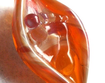 Breech Baby Birth Pendants custom hand blown glass charm