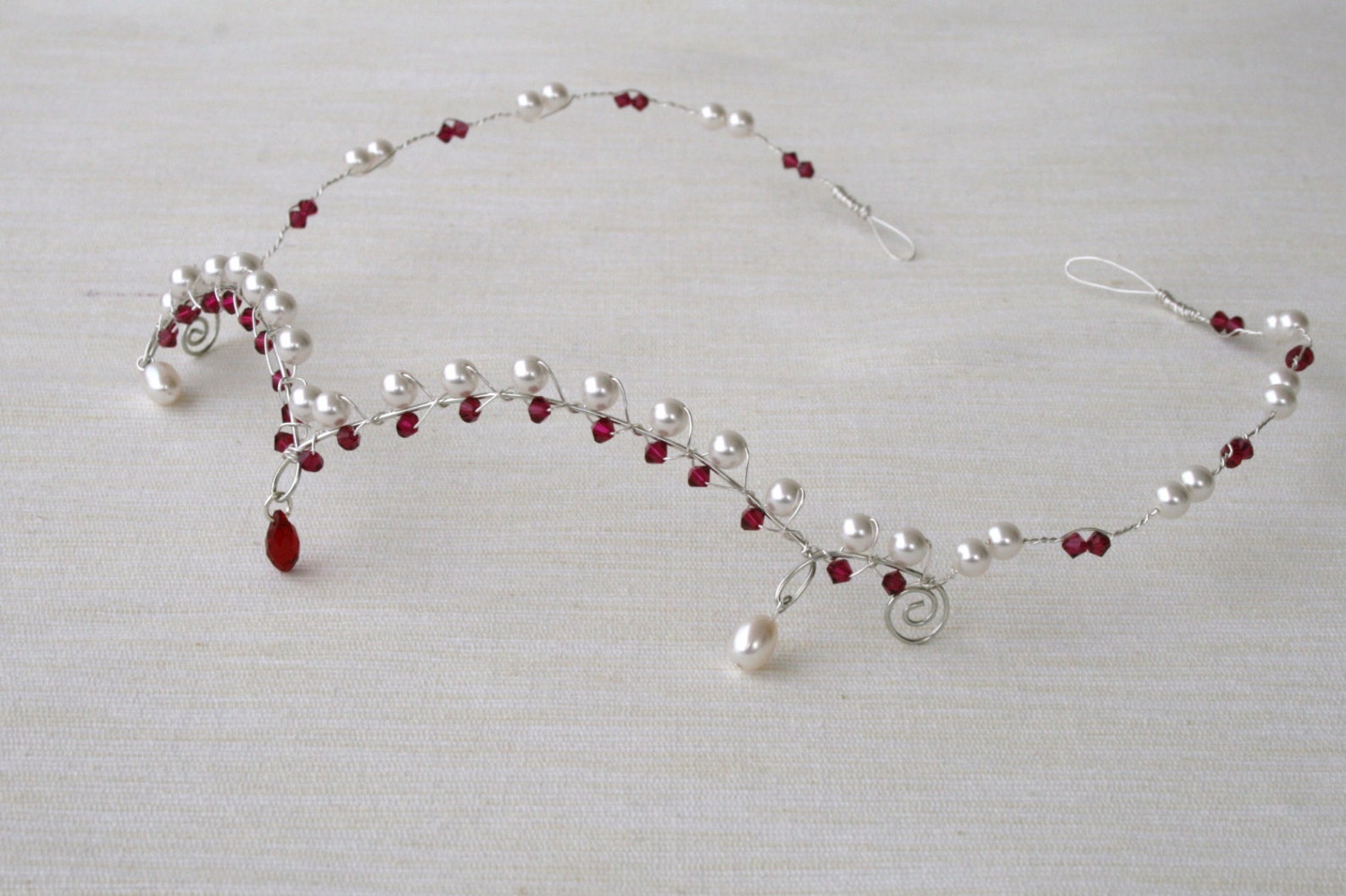 Bridal Circlet Headwrap Forehead Necklace Tiara in Crystal and Etsy