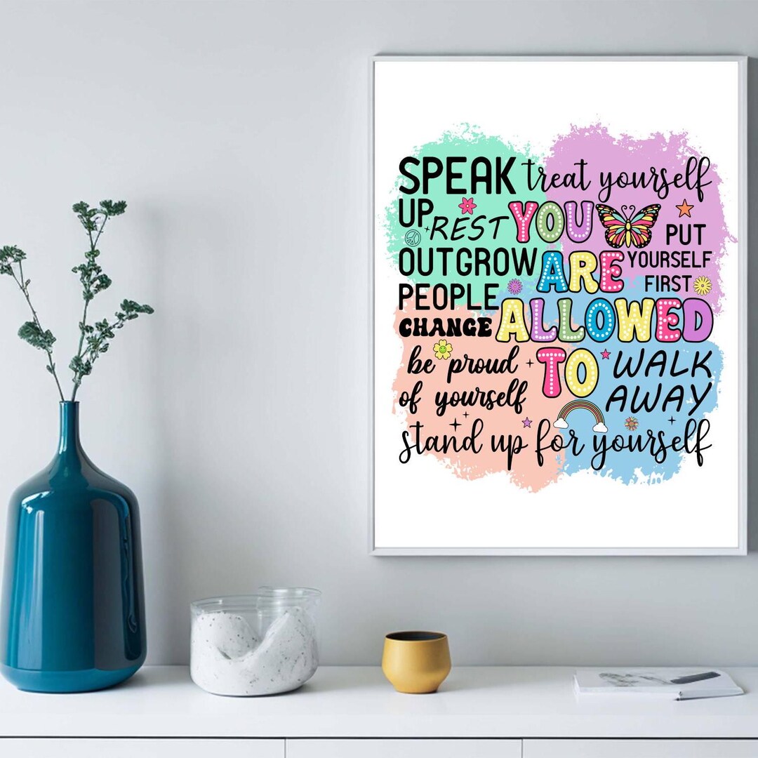 Mental Health Wall Art, Digital Wall Decor, Art Print, Printable Art - Etsy