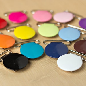 5 20 50 Or 100 Round Circular Lead Free Suspender Bib Pacifier Dummy Clip Buckle - Foto 11