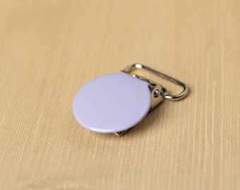 Lavender 250 ENAMEL - New 3/4" - Suspender Clips Pacifier Mitten Fabric Dummy Clips LEAD FREE