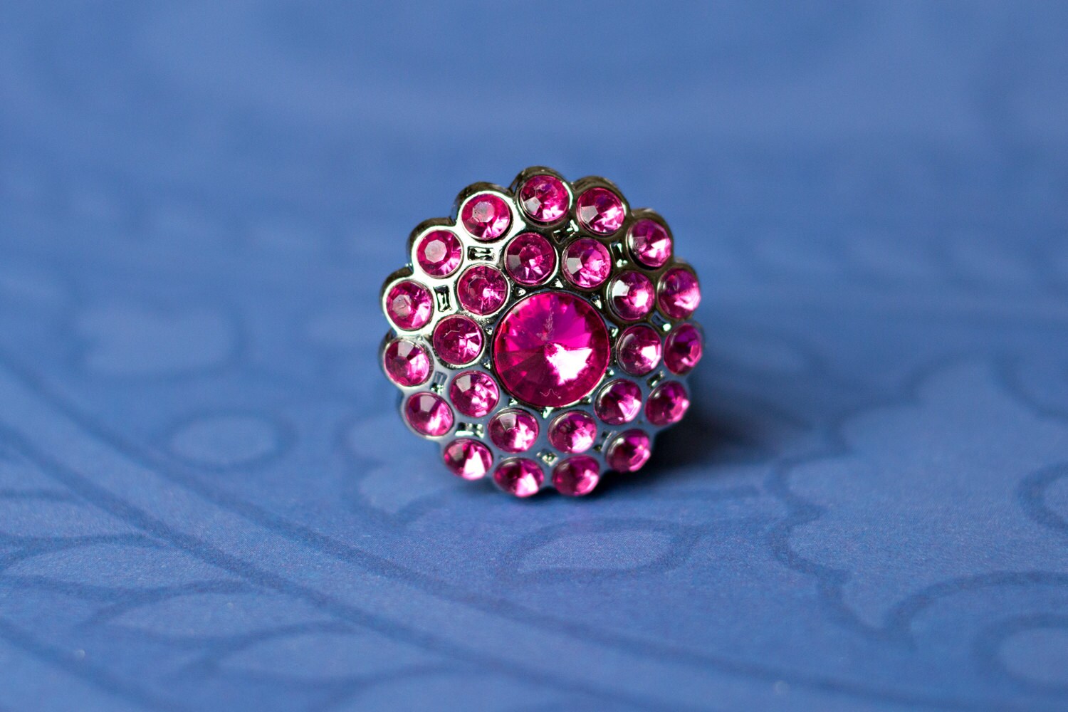 Rhinestone Buttons - 5 Hot Pink Buttons - Acrylic Buttons - Naomi ...