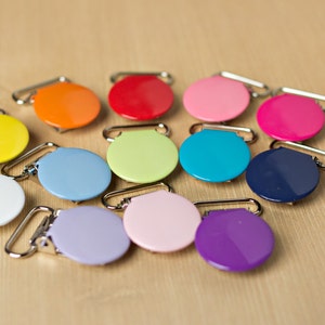 5 20 50 Or 100 Round Circular Lead Free Suspender Bib Pacifier Dummy Clip Buckle - Foto 6