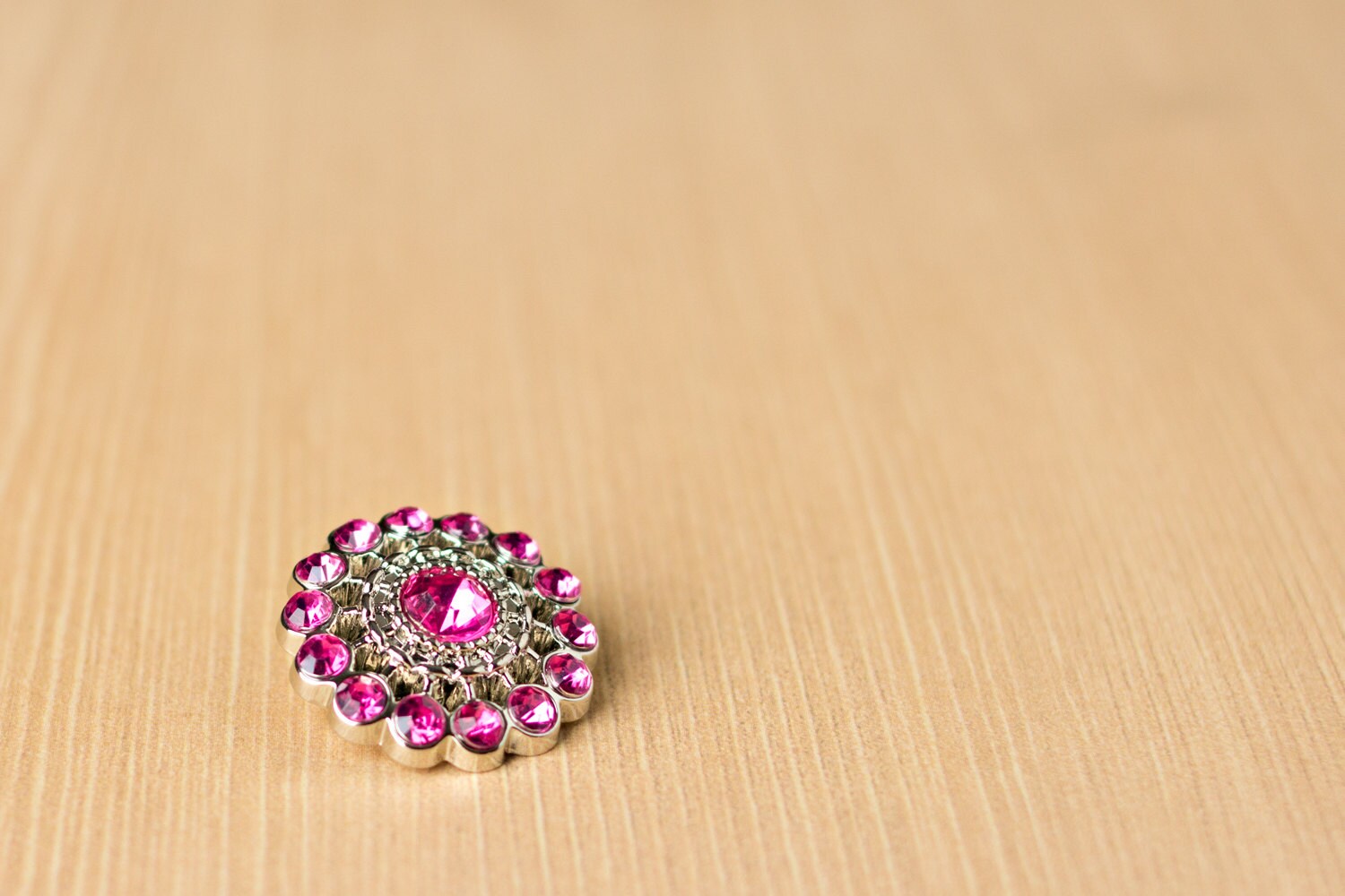 Hot Pink Rhinestone Button 5 Acyrlic Rhinestone Buttons Etsy UK
