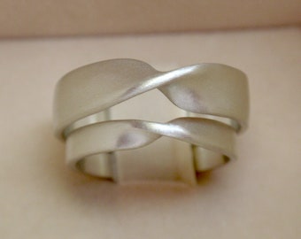 Mobius Rings, Love Wedding Bands for Couples, Rings for Men and Women, Recycled Sterling Silver