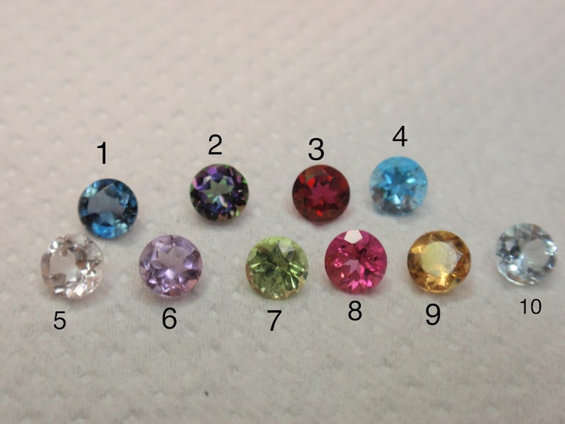 Diamond Necklace Dainty Solitaire Gemstone Necklace Charm Etsy